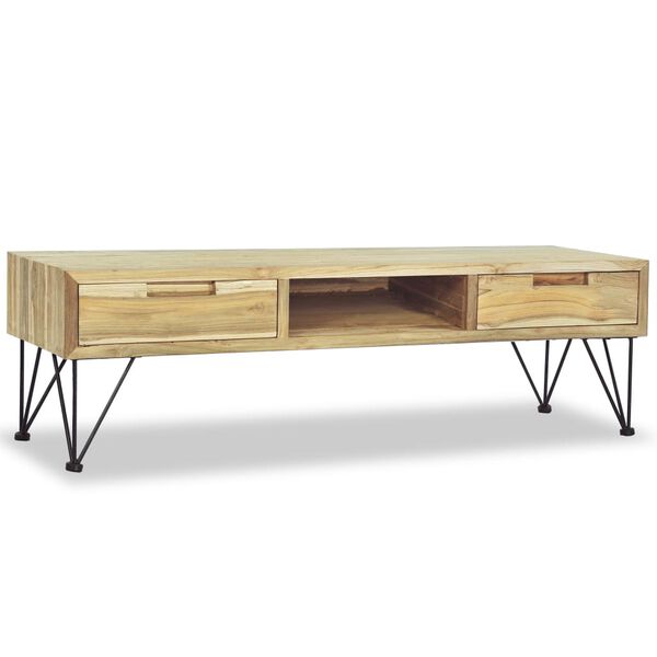 vidaXL Έπιπλο Τηλεόρασης 120 x 35 x 35 εκ. από Μασίφ Ξύλο Teak