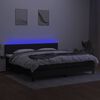 vidaXL &Kappa;&rho;&epsilon;&beta;ά&tau;&iota; Boxspring &mu;&epsilon; &Sigma;&tau;&rho;ώ&mu;&alpha; & LED &Mu;&alpha;ύ&rho;&omicron; 200x200 &epsilon;&kappa;. &Upsilon;&phi;&alpha;&sigma;&mu;ά&tau;&iota;&nu;&omicron;