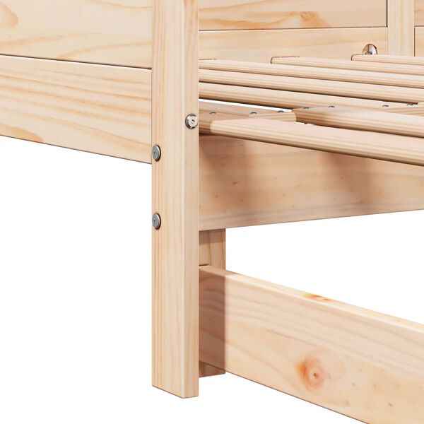 vidaXL Pull-out Κρεβάτι Ημέρας 90x200 εκ Μασίφ Ξύλο Πεύκο