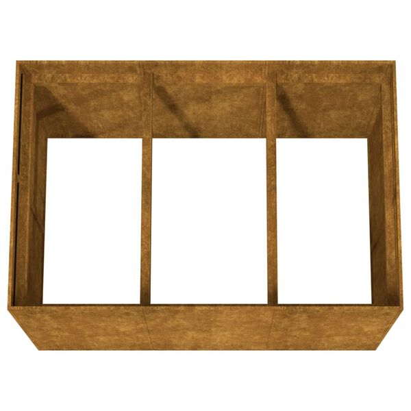vidaXL Ζαρντινιέρα 120 x 80 x 80 εκ. από Ατσάλι Σκληρυθέν στον Αέρα