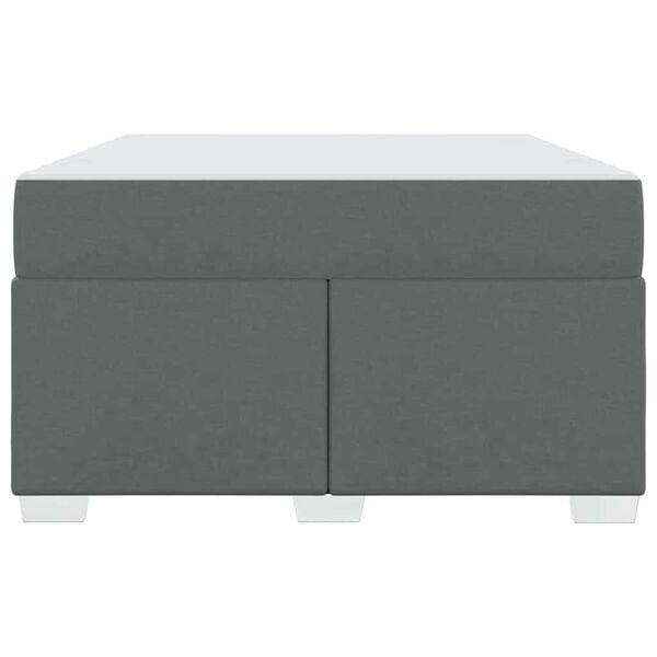 vidaXL Σκελετός Κρεβατιού Σκούρο γκρι 120 x 200 cm ύφασμα