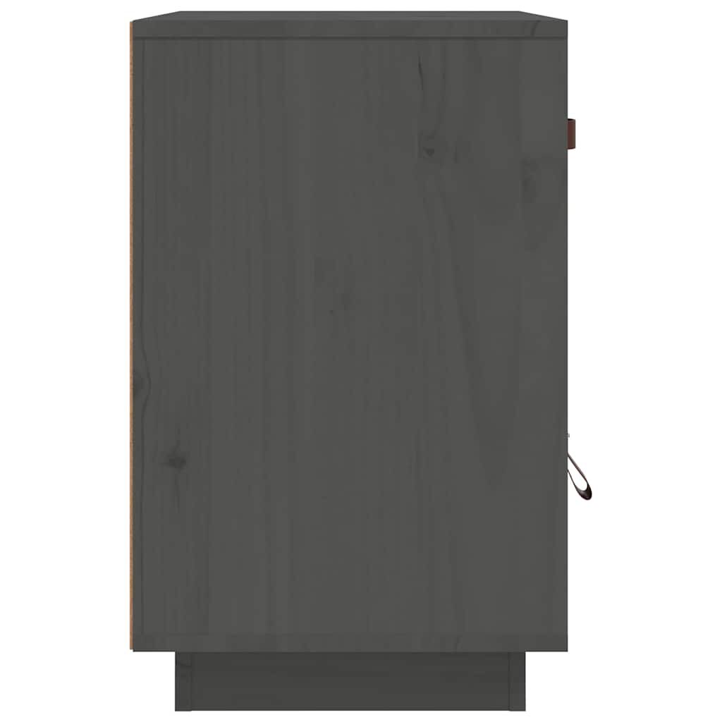 vidaXL Κομοδίνο Γκρι 40x34x55 εκ. από Μασίφ Ξύλο Πεύκου