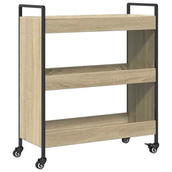 vidaXL Τρόλεϊ Κουζίνας Sonoma Δρυς 70x30x82 εκ. από Επεξεργασμένο Ξύλο