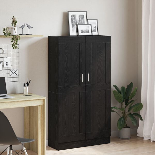 vidaXL Μαύρα Ντουλάπια Βιβλιοθήκης - Σετ από 2, 165x30.5x150 εκ, Από Επεξεργασμένο Ξύλο