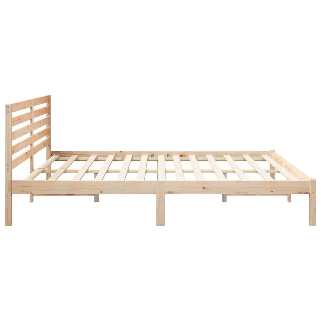 vidaXL Σκελετός Κρεβατιού Καφέ 180 x 200 cm Μασίφ ξύλο πεύκου