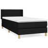 vidaXL &Kappa;&rho;&epsilon;&beta;ά&tau;&iota; Boxspring &mu;&epsilon; &Sigma;&tau;&rho;ώ&mu;&alpha; &Mu;&alpha;ύ&rho;&omicron; 90x200 &epsilon;&kappa;. &Upsilon;&phi;&alpha;&sigma;&mu;ά&tau;&iota;&nu;&omicron;