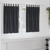 vidaXL Κουρτίνες με κουρτίνες 2 pcs Σκούρο Γκρι 140 x 140 cm Βελούδο