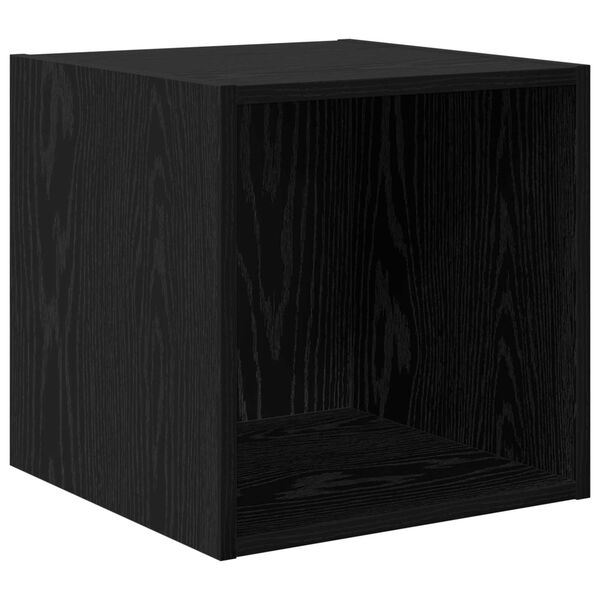 vidaXL Ντουλάπια Τοίχου - 2 σε Μαύρο, 37 x 37 x 37 εκ, Ξύλο.