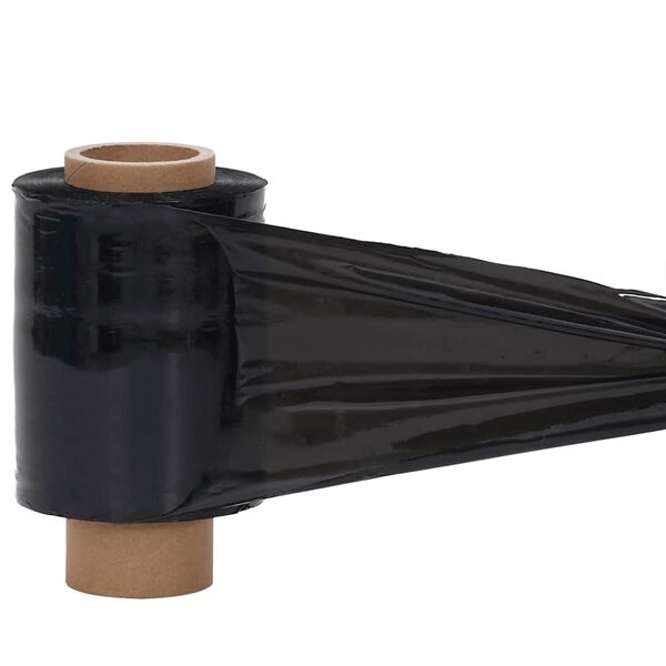 vidaXL Stretch Films 10 τεμάχια Μαύρο 23 μm 10 cm x 150 m