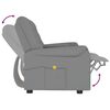 vidaXL Πολυθρόνα Μασάζ Διθέσια Ανακλινόμενη & Ποτηροθήκη Γκρι