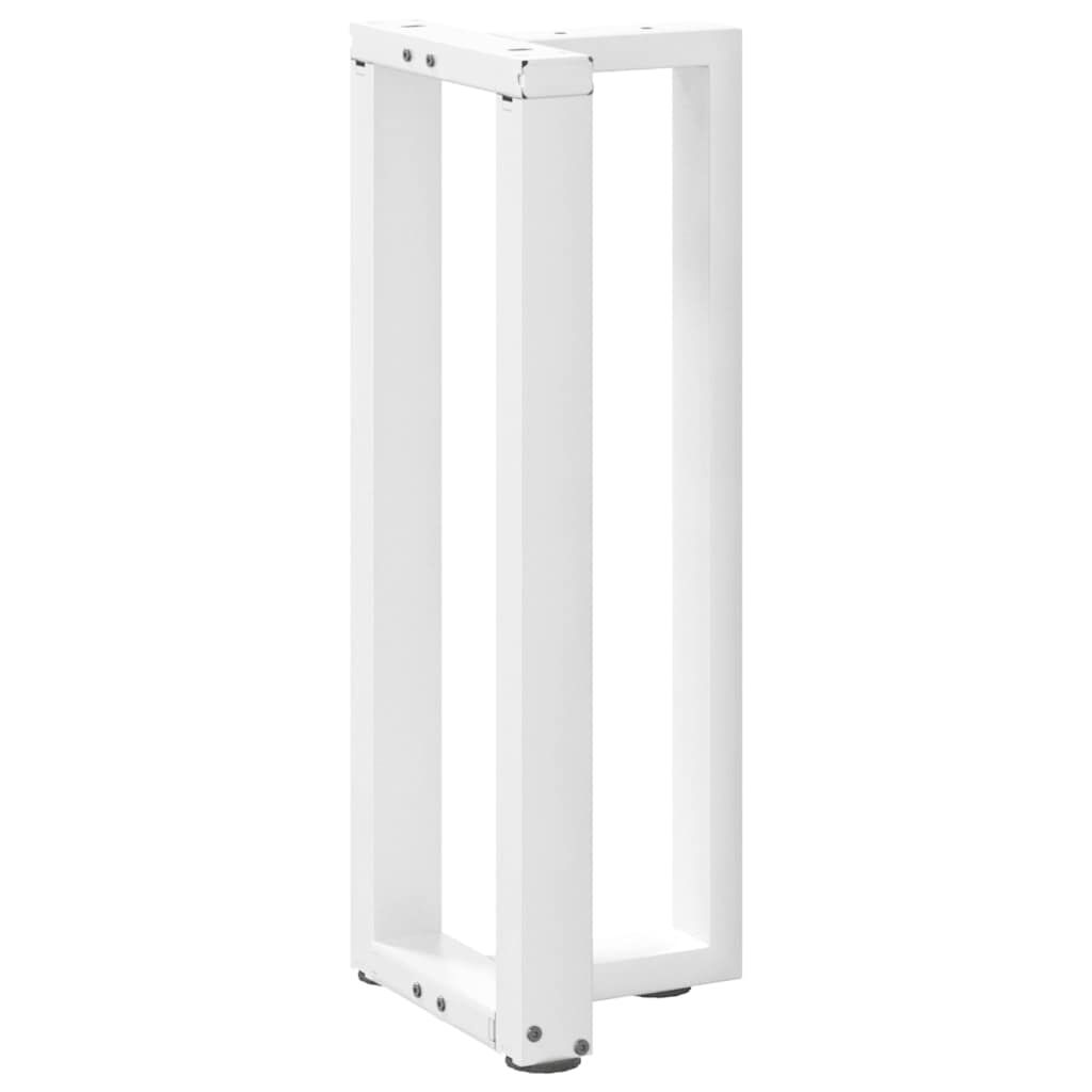 vidaXL Πόδια Κονσόλας σε Σχήμα Τ, 2 τεμ. Λευκά 25x28x(72-73) εκ. Ατσάλι
