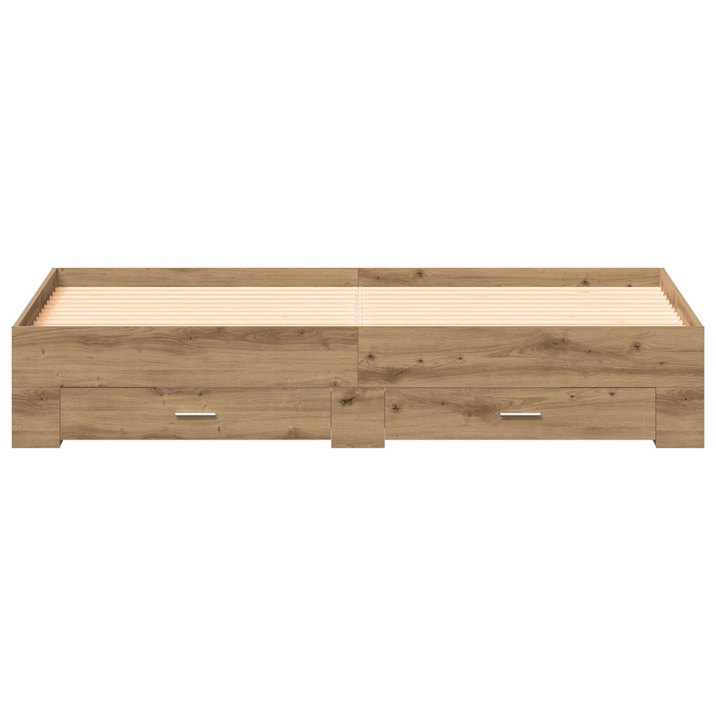 vidaXL Κρεβάτι με Συρτάρια Artisan Oak 180x200 cm Επεξεργασμένο Ξύλο