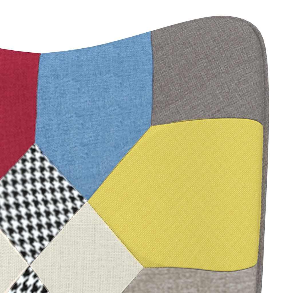 vidaXL Πολυθρόνα Κουνιστή Σχέδιο Patchwork Υφασμάτινη