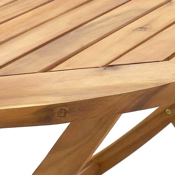vidaXL Σέτ φαγητού για κήπο 7 pcs Καφέ Μασίφ ξύλο teak