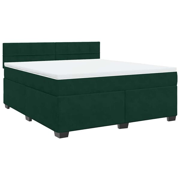 vidaXL &Kappa;&rho;&epsilon;&beta;ά&tau;&iota; Boxspring &mu;&epsilon; &Sigma;&tau;&rho;ώ&mu;&alpha; &Sigma;&kappa;&omicron;ύ&rho;&omicron; &Pi;&rho;ά&sigma;&iota;&nu;&omicron; 180x200&epsilon;&kappa;. &Beta;&epsilon;&lambda;&omicron;ύ&delta;&iota;&nu;&omicron;