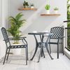vidaXL Καρέκλα 2 pcs Ανθρακί 56 x 65 x 89εκ Ατσάλι