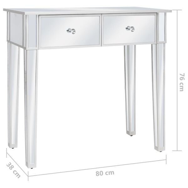 vidaXL Έπιπλο Τουαλέτα Καθρέφτης από MDF & Γυαλί με Σκαμπό