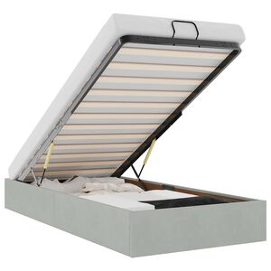 vidaXL Οθωμανικό πλαίσιο κρεβατιού χωρίς στρώμα ανοιχτό γκρι Velvet