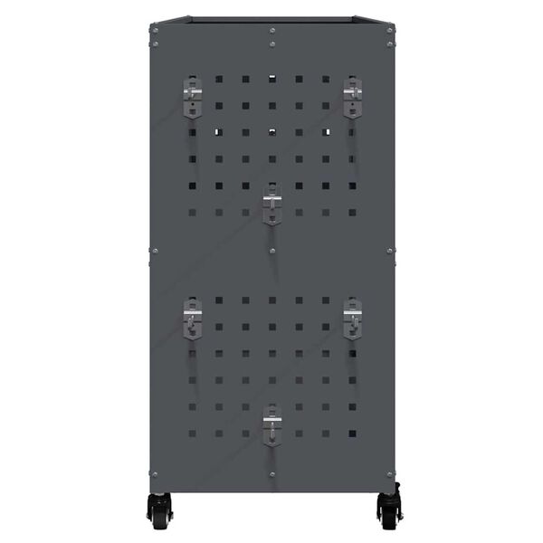 vidaXL Καρότσι εργαλείων με ράφι Ανθρακί 75 x 35 x 73 εκ. Κρύα χάλυβας