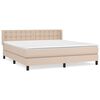 vidaXL Κρεβάτι Boxspring με Στρώμα Καπουτσίνο 180x200 εκ. Συνθ. Δέρμα
