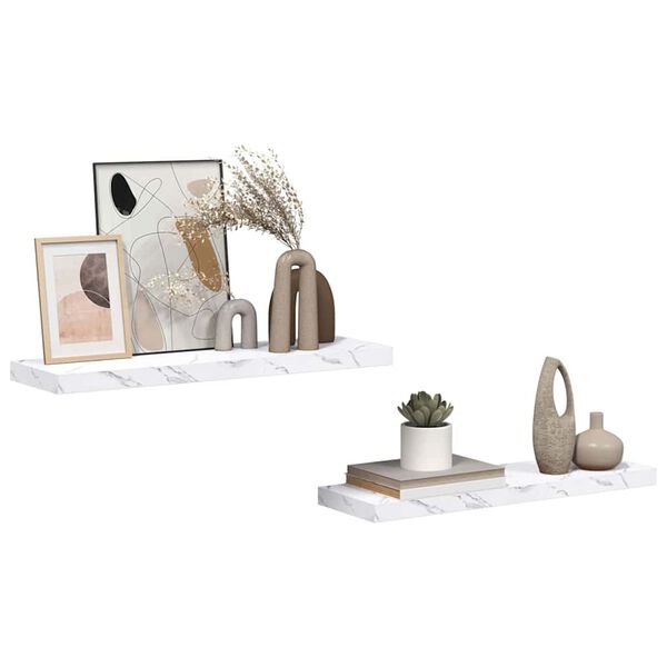 vidaXL &Rho;ά&phi;&iota; &Tau;&omicron;ί&chi;&omicron;&upsilon; &Epsilon;&pi;&iota;&tau;&omicron;ί&chi;&iota;&omicron; 2 pcs &Lambda;&epsilon;&upsilon;&kappa;ό &Mu;ά&rho;&mu;&alpha;&rho;&omicron; 80 x 23,5 x 4 &epsilon;&kappa;