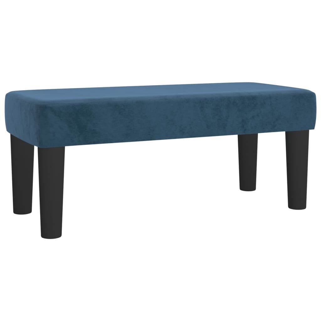 vidaXL Κρεβάτι Boxspring με Στρώμα Σκούρο Μπλε 120x200 εκ. Βελούδινο