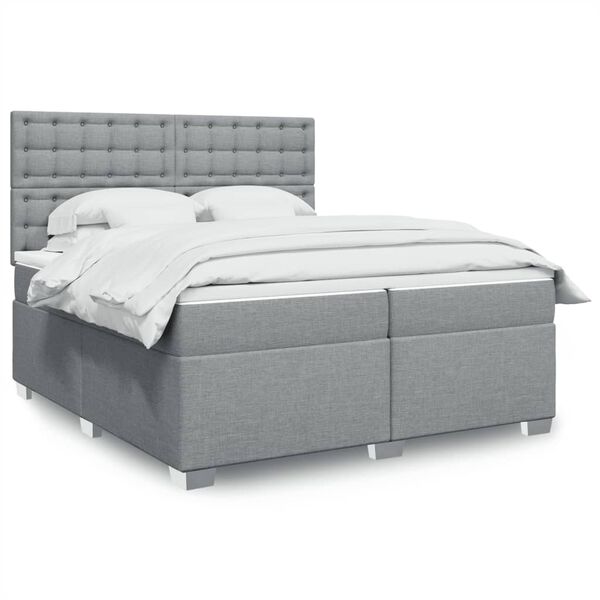 vidaXL &Kappa;&rho;&epsilon;&beta;ά&tau;&iota; Boxspring &mu;&epsilon; &Sigma;&tau;&rho;ώ&mu;&alpha; &Alpha;&nu;&omicron;&iota;&chi;&tau;ό &Gamma;&kappa;&rho;&iota; 200x200 &epsilon;&kappa;. &Upsilon;&phi;&alpha;&sigma;&mu;ά&tau;&iota;&nu;&omicron;