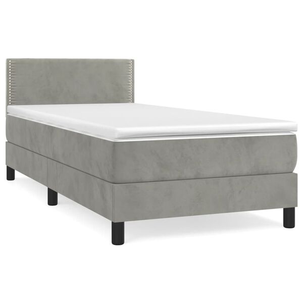 vidaXL &Kappa;&rho;&epsilon;&beta;ά&tau;&iota; Boxspring &mu;&epsilon; &Sigma;&tau;&rho;ώ&mu;&alpha; &Alpha;&nu;&omicron;&iota;&chi;&tau;ό &Gamma;&kappa;&rho;&iota; 90x200 &epsilon;&kappa;. &Beta;&epsilon;&lambda;&omicron;ύ&delta;&iota;&nu;&omicron;