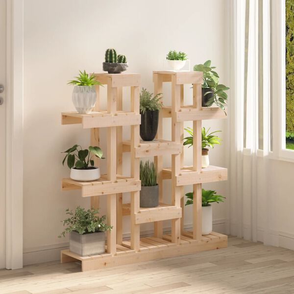 vidaXL Βάση Γλάστρας 104,5 x 25 x 109,5 εκ. από Μασίφ Ξύλο Πεύκου