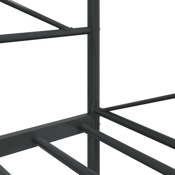 vidaXL Κρεβάτι ημέρας χωρίς στρώμα Μαύρο 100x200 cm Ατσάλι