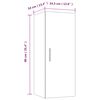 vidaXL Ντουλάπι Τοίχου Καπνιστή δρυς 34,5x34x90 εκ. Επεξεργασμένο Ξύλο