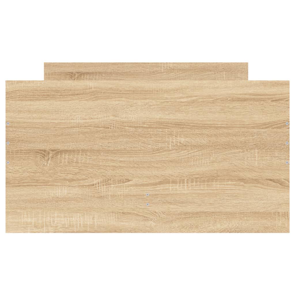 vidaXL Πλαίσιο Κρεβατιού Με Συρτάρια Sonoma Δρυς 75x190εκ Small Single