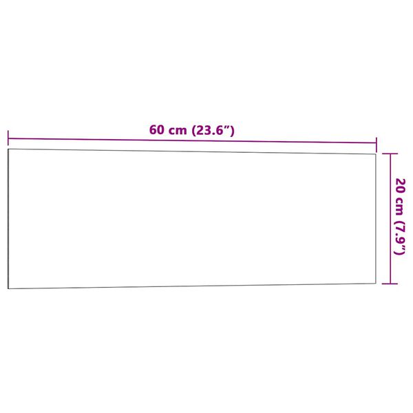 vidaXL Πίνακας Επιτοίχιος Μαγνητικός Μαύρος 60 x 20 εκ. Ψημένο Γυαλί