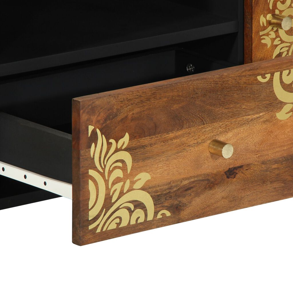vidaXL Ντουλάπα τηλεόρασης 105x33x46 εκ. Μασίφ ξύλο μάνγκο