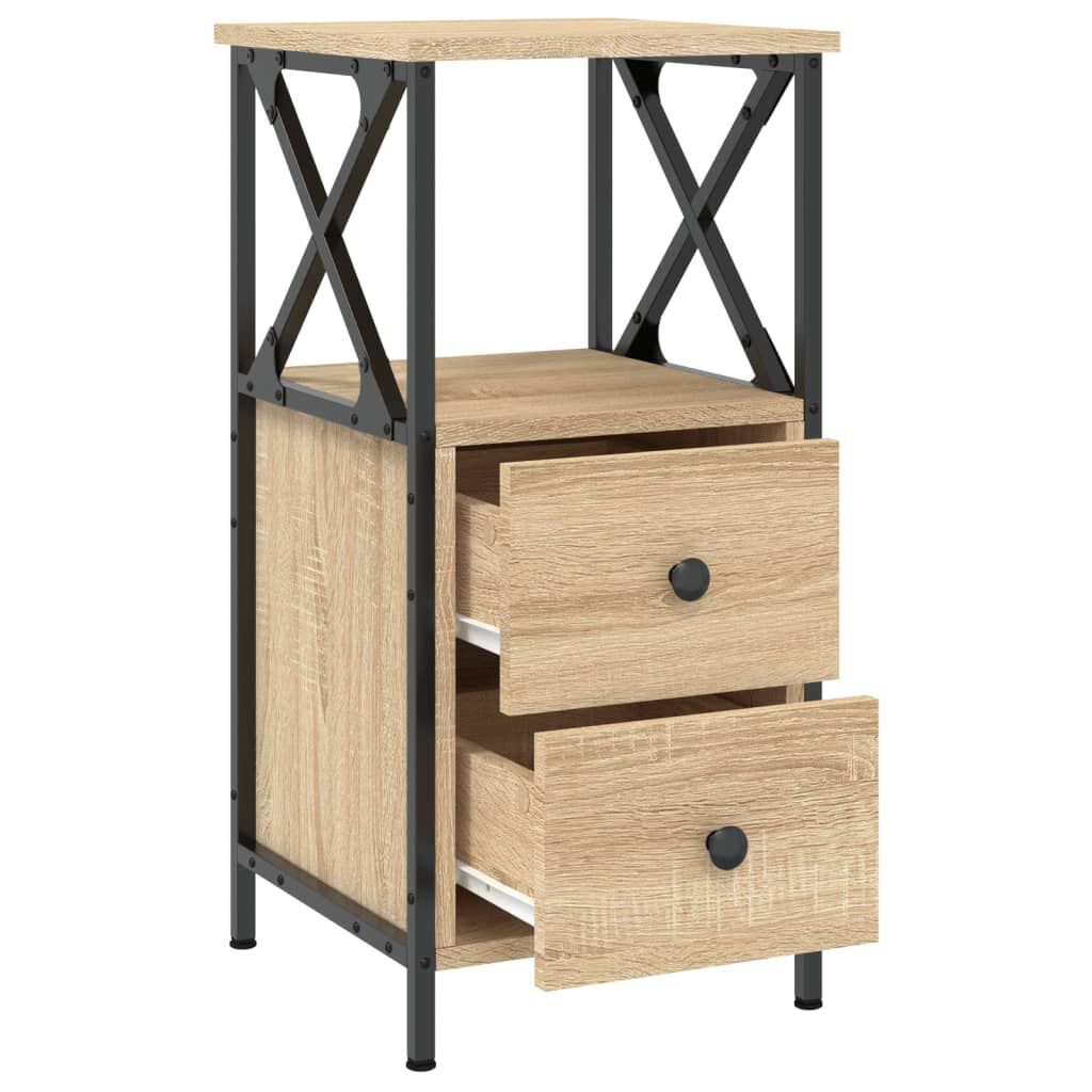 vidaXL Κομοδίνο Sonoma Δρυς 34 x 35,5 x 70 εκ. από Επεξεργασμένο Ξύλο