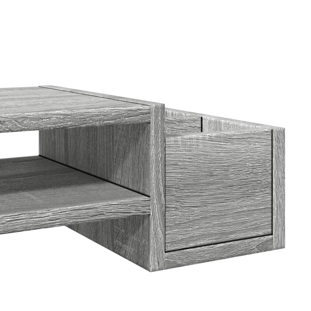 vidaXL Βάση Οθόνης με Αποθ. Γκρι Sonoma 70x27x15 εκ. Επεξεργ. Ξύλο