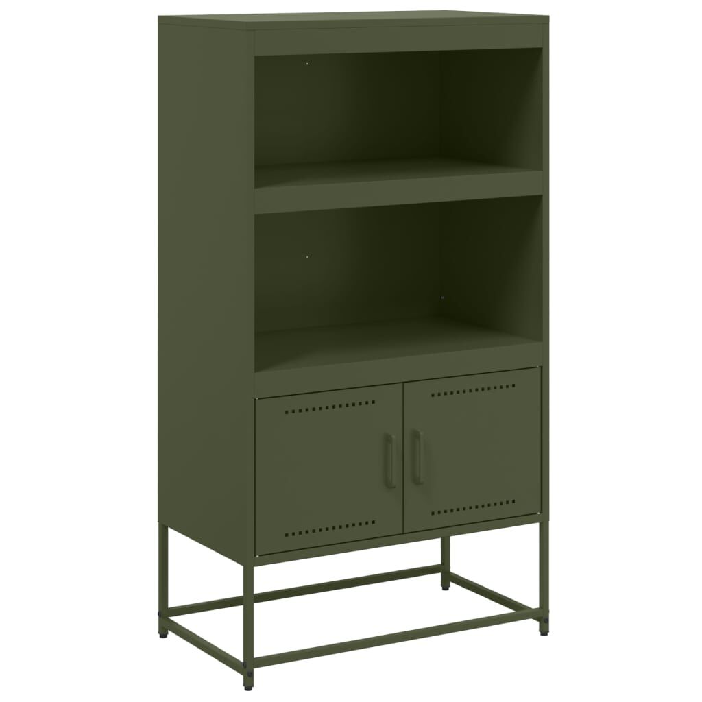 vidaXL Ραφιέρα Πράσινο Λαδί 68,5x38,5x123,5 εκ. από Ατσάλι