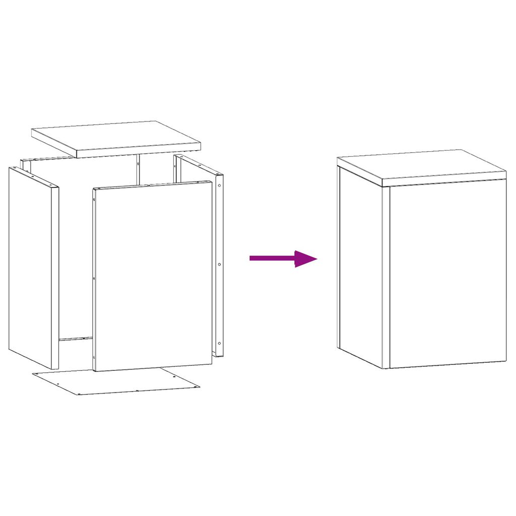 VidaXL Στήριγμα Φυτών Εξωτερικού Χώρου 2 τμχ 24x24x35 εκ Ανοξείδωτο ατσάλι