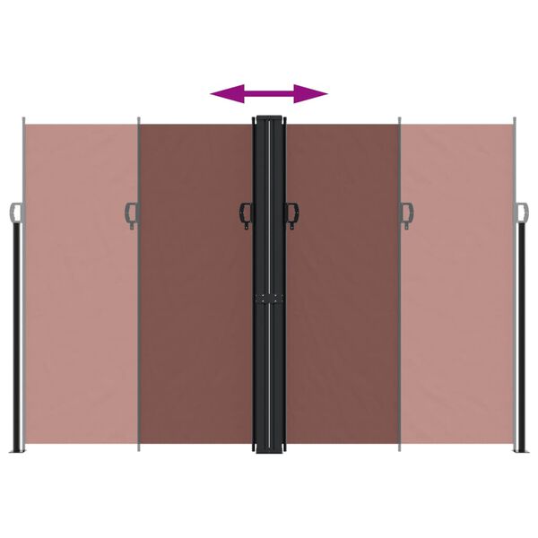 vidaXL Σκίαστρο Πλαϊνό Συρόμενο Καφέ 220 x 1200 εκ.