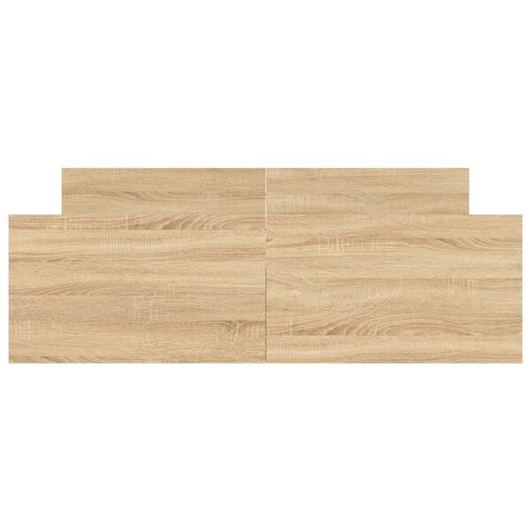 vidaXL Πλαίσιο Κρεβατιού με Κεφαλάρι/Ποδαρικό Sonoma Δρυς 140x190 εκ.