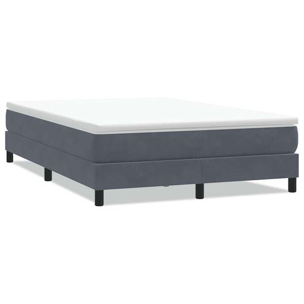 vidaXL Box Spring Κρεβάτι χωρίς στρώμα Σκούρο γκρι Βελούδινο