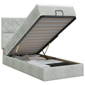 vidaXL &Kappa;&rho;&epsilon;&beta;ά&tau;&iota; Ottoman &mu;&epsilon; &sigma;&tau;&rho;ώ&mu;&alpha; &Alpha;&nu;&omicron;&iota;&chi;&tau;ό &gamma;&kappa;&rho;&iota; 80 x 200 cm &Beta;&epsilon;&lambda;&omicron;ύ&delta;&omicron;