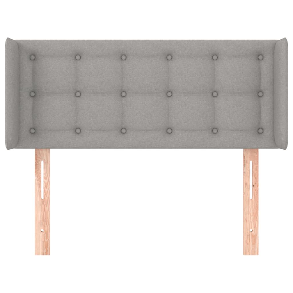 vidaXL Κεφαλάρι με Πτερύγια Ανοιχτό Γκρι 93x16x78/88 εκ. Υφασμάτινο