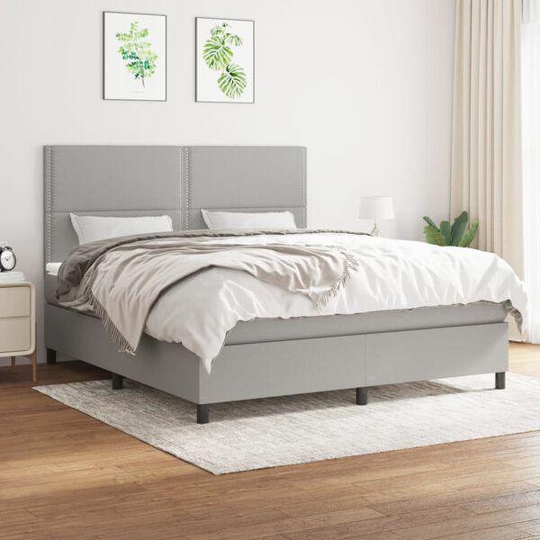vidaXL &Kappa;&rho;&epsilon;&beta;ά&tau;&iota; Boxspring &mu;&epsilon; &Sigma;&tau;&rho;ώ&mu;&alpha; &Alpha;&nu;&omicron;&iota;&chi;&tau;ό &Gamma;&kappa;&rho;&iota; 180x200 &epsilon;&kappa;. &Upsilon;&phi;&alpha;&sigma;&mu;ά&tau;&iota;&nu;&omicron;