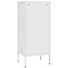 vidaXL Ντουλάπι Αποθήκευσης Λευκό 42,5x35x101,5 εκ. από Ατσάλι