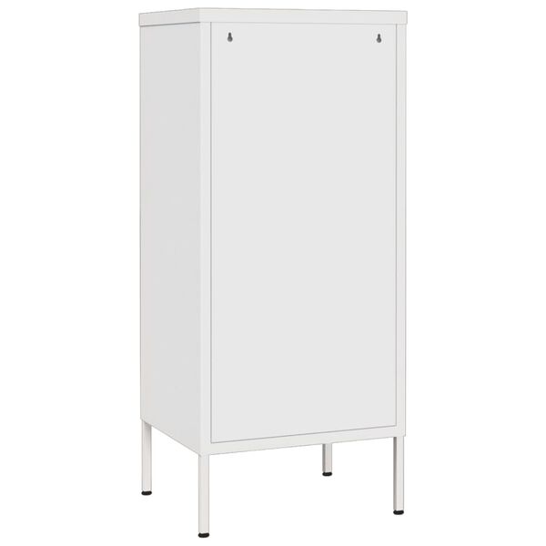vidaXL Ντουλάπι Αποθήκευσης Λευκό 42,5x35x101,5 εκ. από Ατσάλι