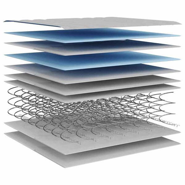 vidaXL Στρώμα με Bonnell Springs Μεσαία Σκληρότητα 200 x 200 εκ.