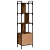 vidaXL Βιβλιοθήκη με Πόρτα Καπνιστή Δρυς 44,5x30x154,5 εκ. Επεξ. Ξύλο