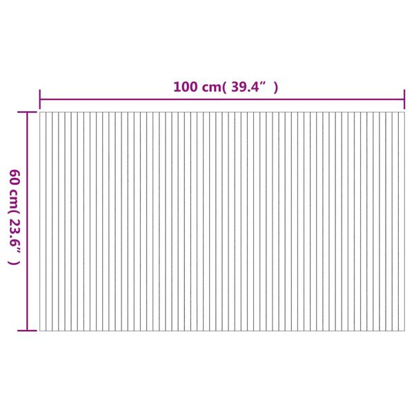 vidaXL Χαλί Ορθογώνιο Φυσικό 60 x 100 εκ. Μπαμπού