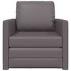 vidaXL Καναπές-Κρεβάτι Δαπέδου 2 σε 1 Γκρι 112x174x55 εκ. Συνθ. Δέρμα